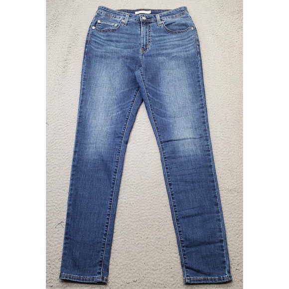 Levi's 721 Skinny Jeans Womens 29 Blue Denim Red Tab High Rise Single Stitch - Picture 1 of 10